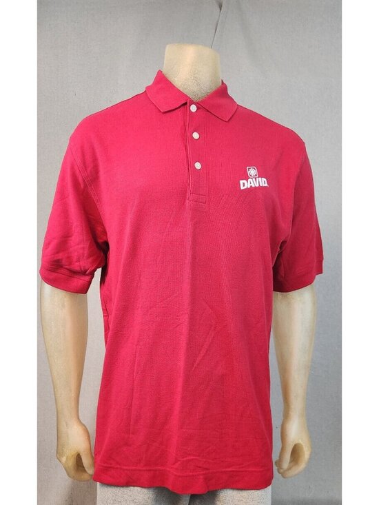 Devon & Jones Other - Devon & Jones MEDIUM David Brand Red Collared Short Sleeve Polo Shirt Top